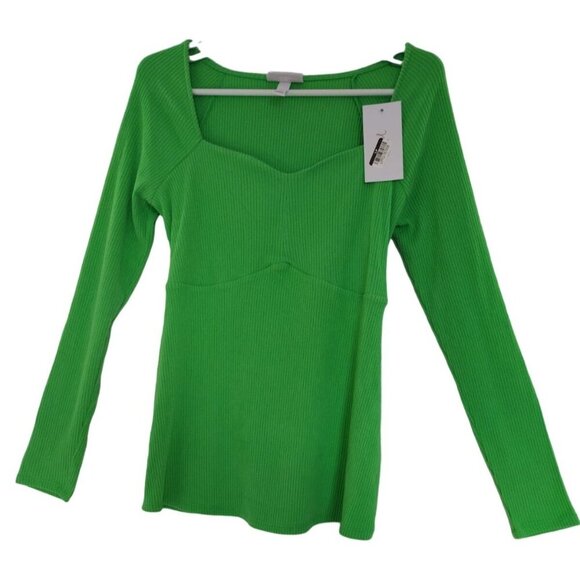 Isabel, long-sleeved blouse, for women, Polyester, Spandex, green, Size M, NWT - Picture 4 of 7